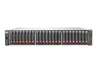 HPE Modular Smart Array P2000 G3 SAS Dual Controller SFF Array System - Hårddiskarray - 7.2 TB - 24 fack ( SATA-300 / SAS-2 ) - 12 x 600 GB - SAS 6Gb/s (extern) - kan monteras i rack - 2U BV918B