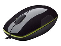 Logitech M150 - Mus - höger- och vänsterhänta - laser - kabelansluten - USB - vindruvssyra 910-003743