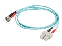 C2G SC-ST 10Gb 50/125 OM3 Duplex Multimode PVC Fiber Optic Cable (LSZH) - Nätverkskabel - ST-läge (multi-mode) (hane) till SC-läge (multi-mode) (hane) - 5 m - fiberoptisk - duplex - 50/125 mikron - OM3 - halogenfri - havsblå 85525