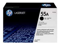 HP 55A - Svart - original - LaserJet - tonerkassett (CE255A) - för LaserJet Enterprise MFP M525, P3015; LaserJet Enterprise Flow MFP M525 CE255A