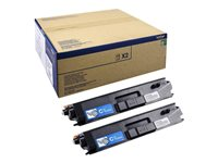 Brother TN900C - 2-pack - cyan - original - tonerkassett - för Brother HL-L9200CDWT, HL-L9300CDWT, HL-L9300CDWTT, MFC-L9550CDW, MFC-L9550CDWT TN900CTWIN