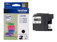 Brother LC221BK - Svart - original - bläckpatron - för Brother DCP-J562DW, MFC-J480DW, MFC-J680DW, MFC-J880DW LC221BK