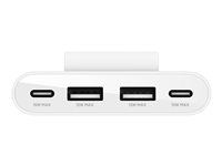 Belkin BoostCharge - Laddningsremsa - 4 utdatakontakter (2 x USB-C, 2 x USB) - vit BUZ001BT2MWHB7