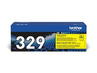 Brother TN329Y - 2-pack - gul - original - tonerkassett - för Brother DCP-L8450CDW TN329YTWIN
