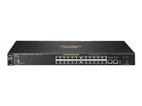 HPE Aruba 2530-24-PoE+ - Switch - Administrerad - 24 x 10/100 + 2 x Gigabit SFP + 2 x 10/100/1000 - skrivbordsmodell, rackmonterbar, väggmonterbar - PoE+ J9779A#ABB