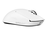 Logitech G PRO X SUPERLIGHT 2 - Mus - gaming - optisk - 5 knappar - trådlös - 2.4 GHz - USB Logitech LIGHTSPEED-mottagare - vit 910-006638