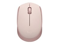 Logitech M171 - Mus - höger- och vänsterhänta - optisk - 3 knappar - trådlös - 2.4 GHz - trådlös USB-mottagare - rosa 910-006865