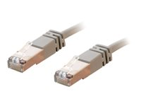 C2G Cat5e Booted Shielded (STP) Network Patch Cable - Patch-kabel - RJ-45 (hane) till RJ-45 (hane) - 15 m - STP - CAT 5e - formpressad - grå 83756