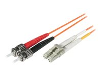 C2G Low-Smoke Zero-Halogen - Patch-kabel - LC multiläge (hane) till ST-läge (multi-mode) (hane) - 10 m - fiberoptisk - 62,5/125 mikron - orange 85276