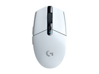 Logitech G G305 - Mus - optisk - 6 knappar - trådlös - 2.4 GHz - trådlös USB-mottagare - vit 910-005292