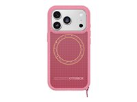 OtterBox Sole Series - Baksidesskydd för mobiltelefon - MagSafe-kompatibilitet - slitstark tyg - Xtra Hot (rosa) - för Apple iPhone 17 Pro 77-99407