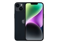 Apple iPhone 14 Plus - 5G smartphone - dual-SIM / Internal Memory 512 GB - OLED-skärm - 6.7" - 2778 x 1284 pixlar - 2 bakre kameror 12 MP, 12 MP - front camera 12 MP - midnatt MQ593QN/A