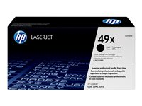 HP 49X - Lång livslängd - svart - original - LaserJet - tonerkassett (Q5949X) - för LaserJet 1160, 1160Le, 1320, 1320n, 1320nw, 1320t, 1320tn, 3390, 3392 Q5949X