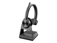 Poly Savi 7310 - Savi 7300 series - headset - på örat - DECT - trådlös - USB-A via DECT-adapter - svart - UC-certifierad 8L561AA