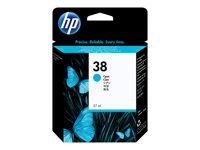 HP 38 - 27 ml - cyan - original - bläckpatron - för Deskjet 1200, 1600, 450, 6620, 6623, 6628; LaserJet 2300; Photosmart Pro B8850, Pro B9180 C9415A