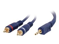 C2G Velocity - Ljudkabel - RCA hane till mini-phone stereo 3.5 mm hane - 15 m - skärmad 80279