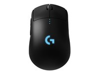 Logitech G Pro - Mus - höger- och vänsterhänta - optisk - trådlös - 2.4 GHz - trådlös USB-mottagare 910-005272