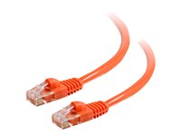 C2G Enhanced Cat5E 350MHz Snagless Patch Cable - Patch-kabel - RJ-45 (hane) till RJ-45 (hane) - 20 m - CAT 5e - formpressad, hakfri, tvinnad - orange 83611