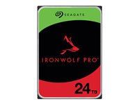 Seagate IronWolf Pro ST24000NT002 - Hårddisk - 24 TB - inbyggd - 3.5" - SATA 6Gb/s - 7200 rpm - buffert: 512 MB - med 3 års Seagate Rescue Data Recovery ST24000NT002