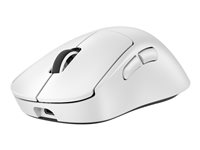 Logitech G PRO X SUPERLIGHT 2 DEX - Mus - ergonomisk - högerhänt - optisk - 5 knappar - trådlös, kabelansluten - 2.4 GHz, USB - vit 910-007365
