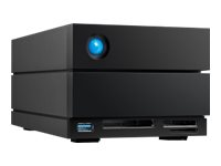 LaCie 2big Dock STLG36000400 - Hårddiskarray - 36 TB - 2 fack (SATA-600) - HDD 18 TB x 2 - Thunderbolt 4, USB 3.2 Gen 2 (extern) - med 5 års återställningsserviceplan för att rädda data STLG36000400