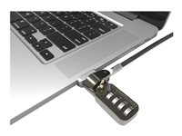 Compulocks MacBook Pro Retina Cable Lock Adapter With Combination Cable Lock - Säkerhetssats för system - silver - för Apple MacBook Pro with Retina display 13.3" (Late 2012, Early 2013, Late 2013, Mid 2014, Early 2015) MBPRLDG01CL