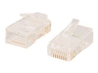 C2G RJ45 Cat5E Modular Plug for Round Stranded Cable - Nätverkskontakt - RJ-45 (hane) - CAT 5e (paket om 50) 88123