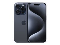 Apple iPhone 15 Pro - 5G smartphone - dual-SIM / Internal Memory 1 TB - OLED-skärm - 6.1" - 2556 x 1179 pixlar (120 Hz) - 3 st. bakre kameror 48 MP, 12 MP, 12 MP - front camera 12 MP - blått titan MTVG3QN/A