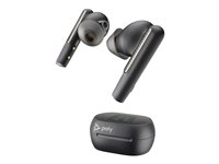 Poly Voyager Free 60+ - True wireless-hörlurar med mikrofon - inuti örat - Bluetooth - aktiv brusradering - USB-A via Bluetooth-adapter, 3,5 mm kontakt - kolsvart - Certifierad för Zoom Rooms 7Y8G4AA