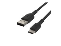 Belkin BoostCharge - USB-kabel - 24 pin USB-C (hane) till USB (hane) - 15 cm - svart CAB001BT0MBK