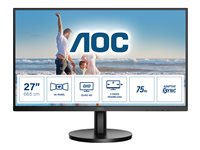 AOC Q27B3MA - B3 Series - LED-skärm - 27" - 2560 x 1440 QHD @ 75 Hz - VA - 250 cd/m² - 4000:1 - 4 ms - HDMI, DisplayPort - högtalare - svart Q27B3MA