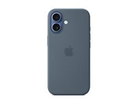 Apple - Baksidesskydd för mobiltelefon - MagSafe-kompatibilitet - silikon - ankare blå - för iPhone 17 MGEW4ZM/A