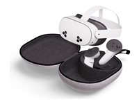 Meta Compact - Hårt fodral för VR-headset - återvunnen filt, termoplastisk polyuretan (TPU), polykarbonat, polyester, spandex - ljusgrå, skiffersvart - för Meta Quest 3S; Quest 3 SK-1000044-01