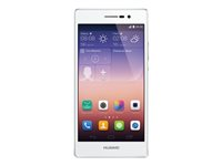 Huawei Ascend P7 - 4G pekskärmsmobil - RAM 2 GB / Internal Memory 16 GB - 5" - 1920 x 1080 pixlar - rear camera 13 MP - vit 51090150