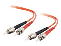C2G Low-Smoke Zero-Halogen - Patch-kabel - ST-läge (multi-mode) (hane) till ST-läge (multi-mode) (hane) - 2 m - 2 m - fiberoptisk - 62,5/125 mikron - orange 85208