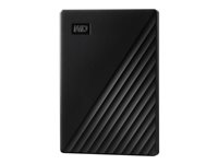 WD My Passport WDBYVG0010BBK - Hårddisk - krypterat - 1 TB - extern (portabel) - USB 3.2 Gen 1 - 256 bitars AES - svart WDBYVG0010BBK-WESN