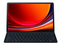 Samsung EF-DX810 - Tangentbord och foliefodral (bokomslag) - Slimmad - trådlös - Bluetooth, POGO pin - svart tangentbord, svart fodral - för Galaxy Tab S9+ EF-DX810BBEGSE