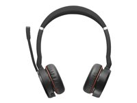 Jabra Evolve 75 SE UC Stereo - Headset - på örat - Bluetooth - trådlös - aktiv brusradering - USB - med laddningsställ - Zoomcertifierad - för LINK 380a MS 7599-848-199