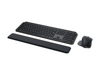 Logitech MX Keys Combo for Business | Gen 2 - Sats med tangentbord och mus - bakgrundsbelyst - trådlös - Bluetooth LE - QWERTZ - schweizisk - grafit 920-010928
