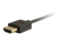 C2G 0.3m Ultra Flexible High Speed HDMI Cable with Low Profile Connectors - HDMI-kabel med Ethernet - HDMI hane till HDMI hane - 30 cm - svart - stöd för 4K 82361