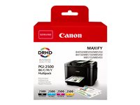 Canon PGI-2500 BK/C/M/Y Multipack - 4-pack - svart, gul, cyan, magenta - original - bläcktank - för MAXIFY iB4050, iB4150, MB5050, MB5150, MB5155, MB5350, MB5450, MB5455 9290B004