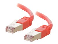 C2G - Patch-kabel - RJ-45 (hane) till RJ-45 (hane) - 30 m - STP - CAT 5e - formpressad, tvinnad - röd 83798