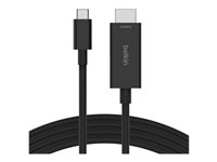 Belkin Connect - Adapterkabel - 24 pin USB-C hane till HDMI hane - 2 m - svart - passiv, 8K60Hz stöd, stöd för DP Alt-läge AVC012BT2MBK