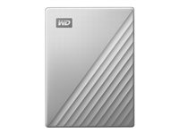 WD My Passport Ultra WDBC3C0020BSL - Hårddisk - krypterat - 2 TB - extern (portabel) - USB 3.0 (USB-C kontakt) - 256 bitars AES - silver WDBC3C0020BSL-WESN