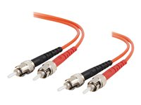 C2G Low-Smoke Zero-Halogen - Patch-kabel - ST-läge (multi-mode) (hane) till ST-läge (multi-mode) (hane) - 7 m - fiberoptisk - 62,5/125 mikron - orange 85211