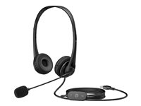 HP G2 - Headset - på örat - kabelansluten - USB - skuggsvart 428K6AA