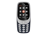 Nokia 3310 Dual SIM - Funktionstelefon - dual-SIM / Internal Memory 16 MB - microSD slot - LCD-skärm - 320 x 240 pixlar - rear camera 2 MP - mörkblå A00028090