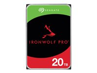 Seagate IronWolf Pro ST20000NE000 - Hårddisk - 20 TB - inbyggd - 3.5" - SATA 6Gb/s - 7200 rpm - buffert: 256 MB - med 3 års Seagate Rescue Data Recovery ST20000NE000