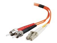 C2G Low-Smoke Zero-Halogen - Patch-kabel - LC multiläge (hane) till ST-läge (multi-mode) (hane) - 10 m - fiberoptisk - 62,5/125 mikron - orange 85276