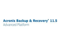 Acronis Backup & Recovery Advanced Server for Windows - (v. 11.5) - licens + 1 Year Advantage Premier - 1 server - akademisk - Acronis License Program - nivå II (500-1249) - Win - engelska - med Universal Restore TPINLPEND72